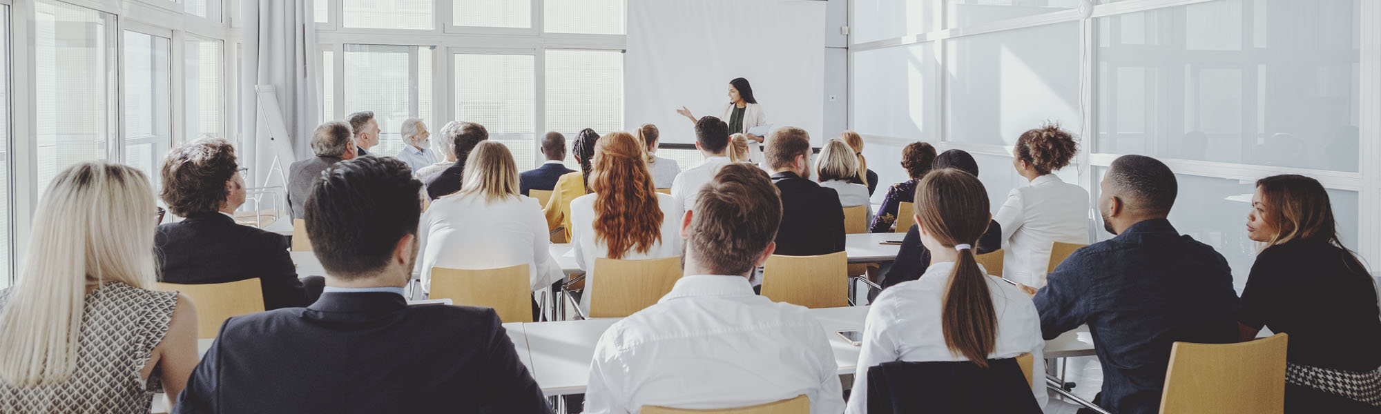 People in a training class