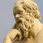 Statue of Socrates, Greek Philosopher. Academy of Athens, Athens, Greece.