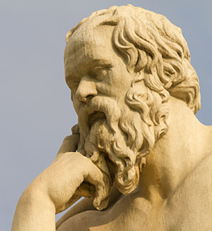 Statue of Socrates, Greek Philosopher. Academy of Athens, Athens, Greece.