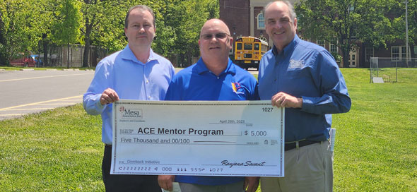 ACE Mentoring receiving check