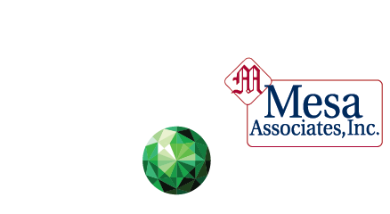 Mesa 35th Emerald Anniversary Logo