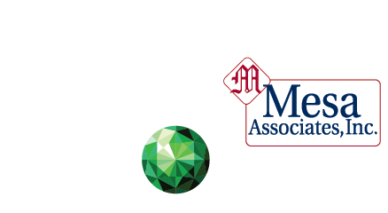 Mesa 35th Emerald Anniversary Logo