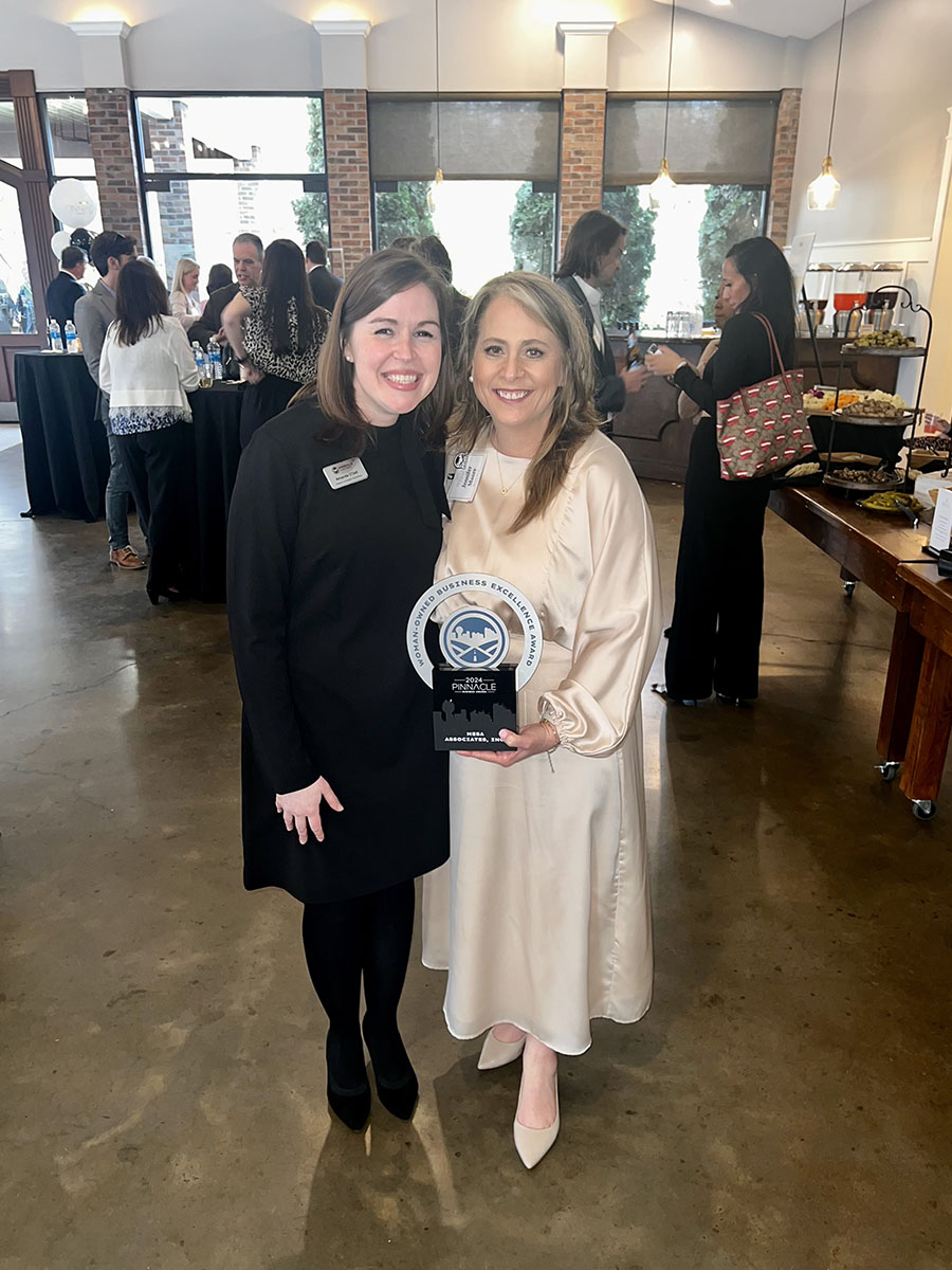 (L to R): Amanda O’Dell, Director of Investor Experience, Knoxville Chamber; Jennifer Moore, Marketing Manager, Mesa Associates, Inc.