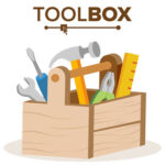 Wooden Classic Toolbox Vector Full Of Equipment Flat Cartoon Isolated Illustration